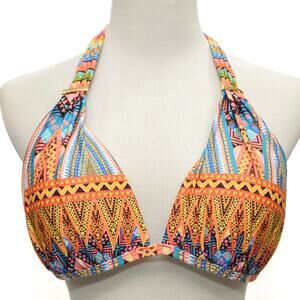 Kenneth Cole Colorful Padded Triangle Bikini Top Size 38 B/C